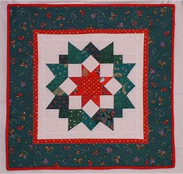 kerstquilt met stermotief